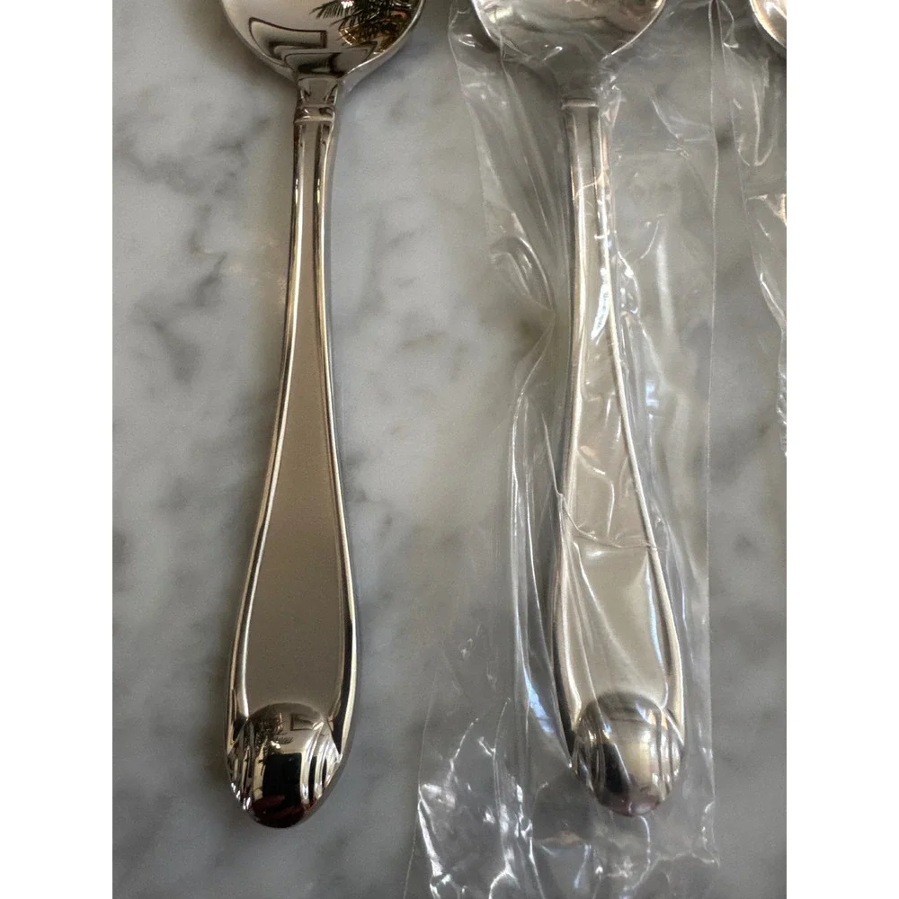 Oneida Garnet Stainless Teaspoons Set of 4 Glossy 18/10 Flatware 6 inch OHSGARN